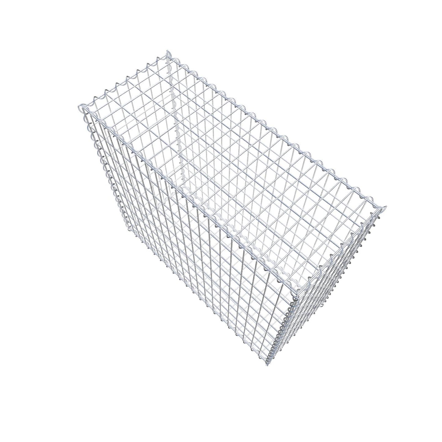 Gabião 100 cm x 90 cm x 40 cm (C x A x P), malhagem 5 cm x 10 cm, espiral