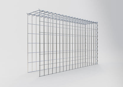 Gabião Tipo 4 100 cm x 60 cm x 20 cm (C x A x P), malhagem 5 cm x 10 cm, espiral