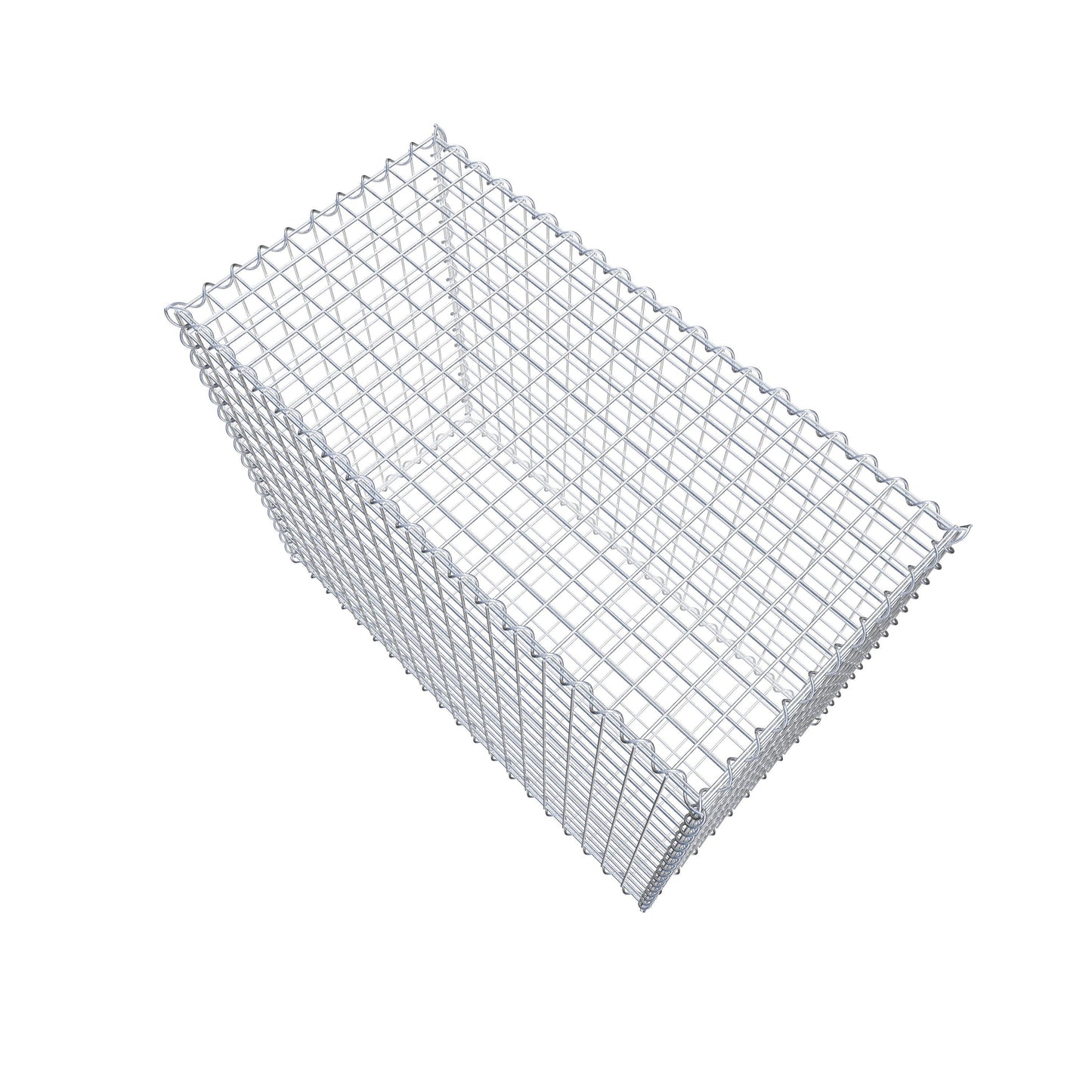 Gavión 100 cm x 80 cm x 50 cm (L x A x P), luz de malla 5 cm x 5 cm, en espiral