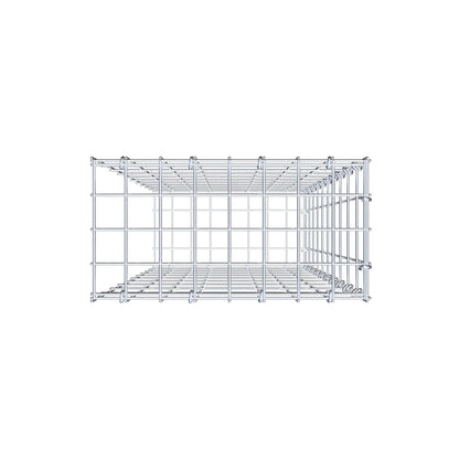 Monteret gabion type 2 100 cm x 40 cm x 20 cm, maskestørrelse 5 cm x 10 cm, C-ring