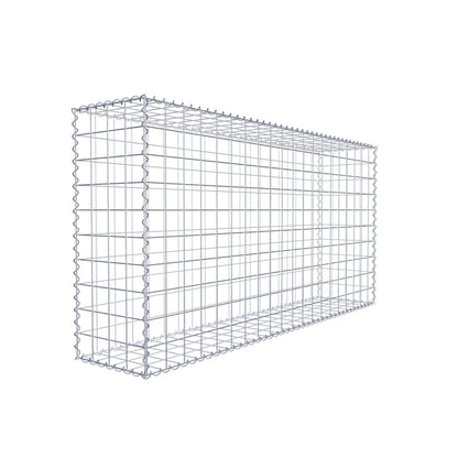 Schanskorf 200 cm x 100 cm x 40 cm (L x H x D), maaswijdte 10 cm x 10 cm, spiraalvormig