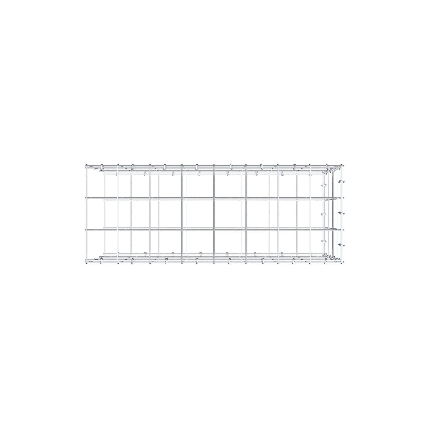 Gabião Tipo 2 80 cm x 40 cm x 30 cm (C x A x P), malhagem 10 cm x 10 cm, anel C