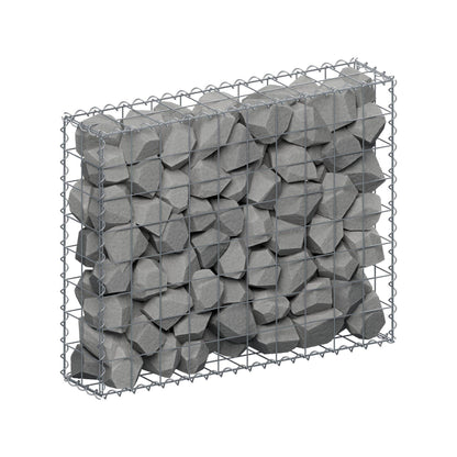 Gabion 100 cm x 80 cm x 20 cm (L x H x P), mailles 10 cm x 10 cm, spirale