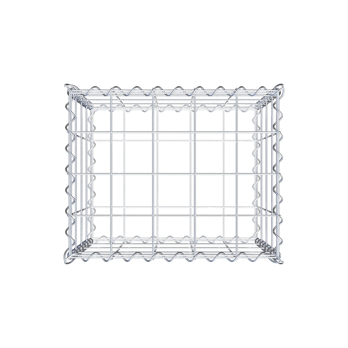 Gabião 50 cm x 40 cm x 40 cm (C x A x P), malhagem 10 cm x 10 cm, espiral