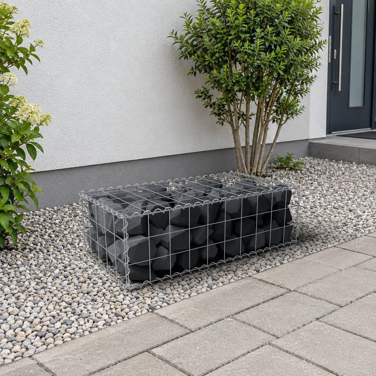Gabbione 100 cm x 30 cm x 50 cm (L x H x P), maglia 10 cm x 10 cm, spirale
