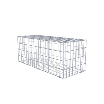 Gabião 100 cm x 40 cm x 40 cm (C x A x P), malhagem 5 x 10 cm, anel espiral