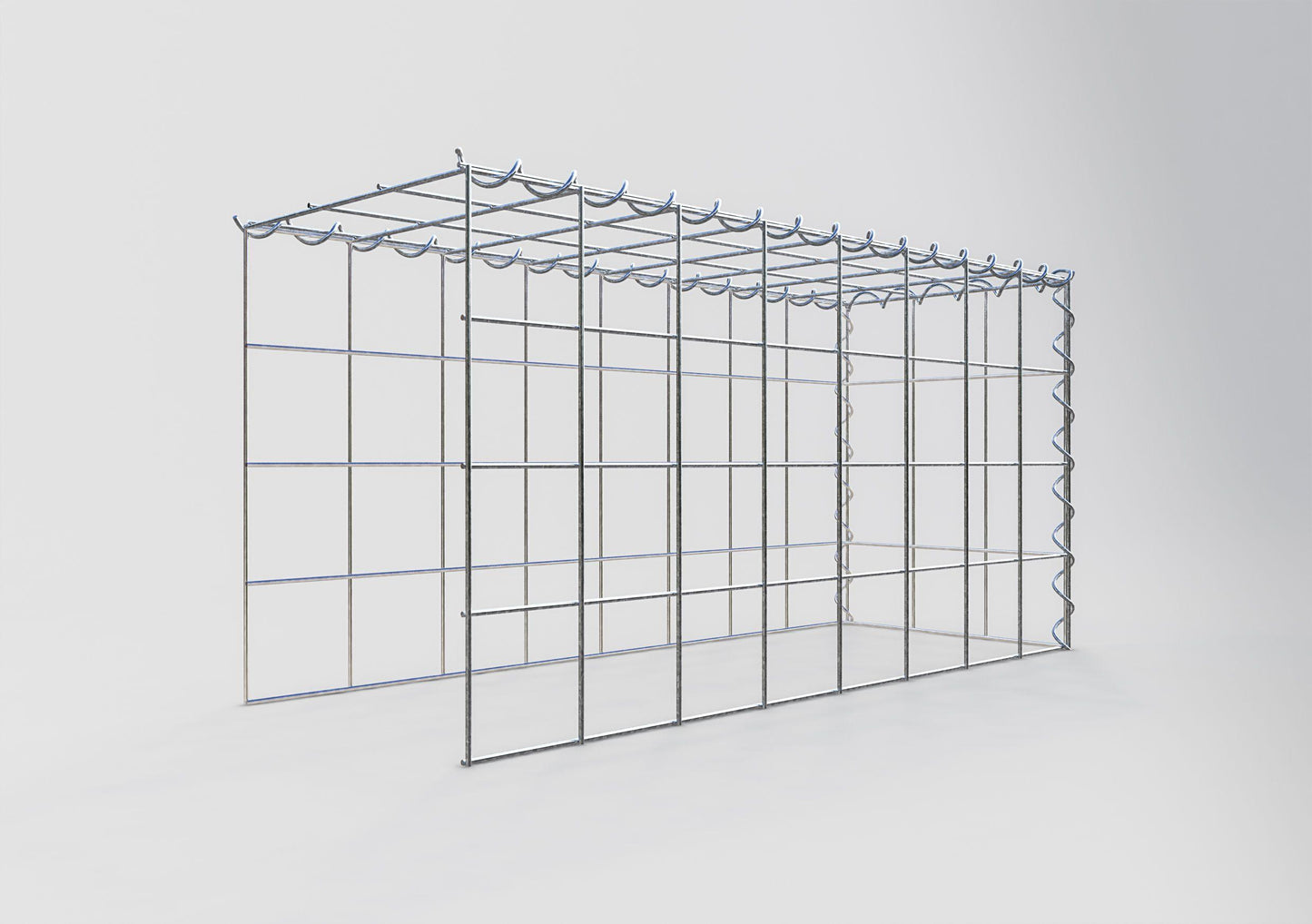 Gabião tipo 4 80 cm x 40 cm x 30 cm (C x A x P), malhagem 10 cm x 10 cm, espiral