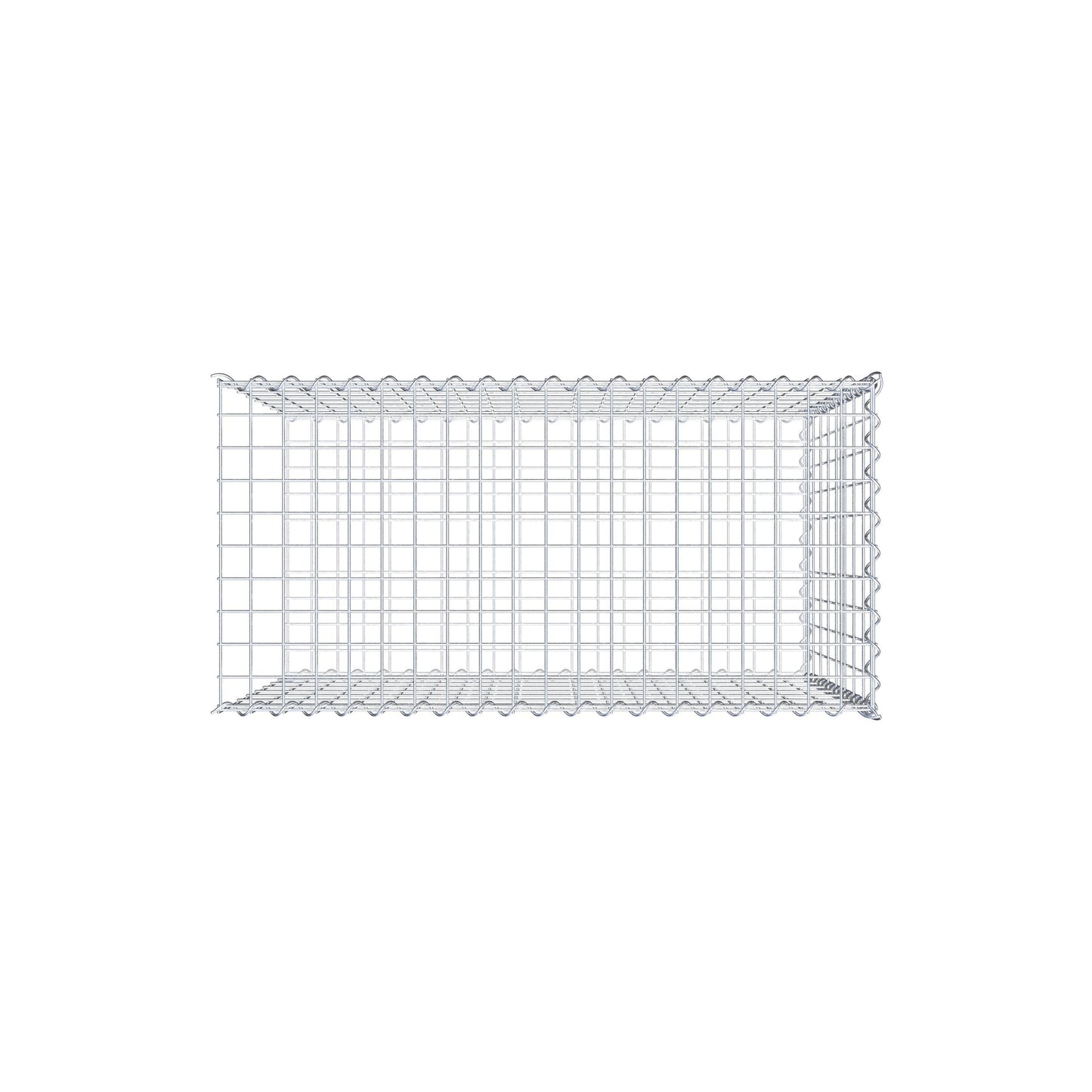 Gabion rapporté type 2 100 cm x 80 cm x 50 cm (L x H x P), mailles 5 cm x 10 cm, spirale