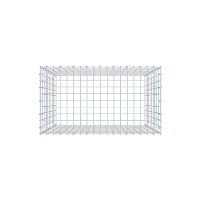 Gabbione aggiuntivo di tipo 3 100 cm x 90 cm x 50 cm (L x H x P), maglia 5 cm x 10 cm, anello a C