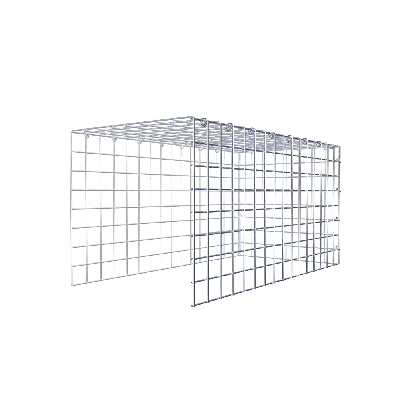 Gabião Tipo 4 80 cm x 40 cm x 40 cm (C x A x P), malhagem 5 cm x 5 cm, anel C