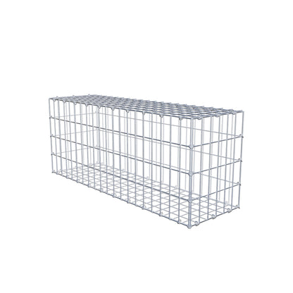 Gabion 100 cm x 40 cm x 30 cm (L x H x P), mailles 5 cm x 10 cm, anneau en C