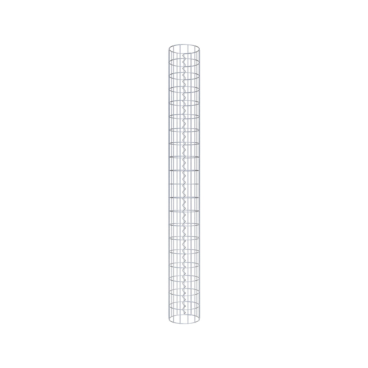 Columna de gaviones redonda de 22 cm de diámetro, 200 cm de altura, malla de 5 cm x 10 cm