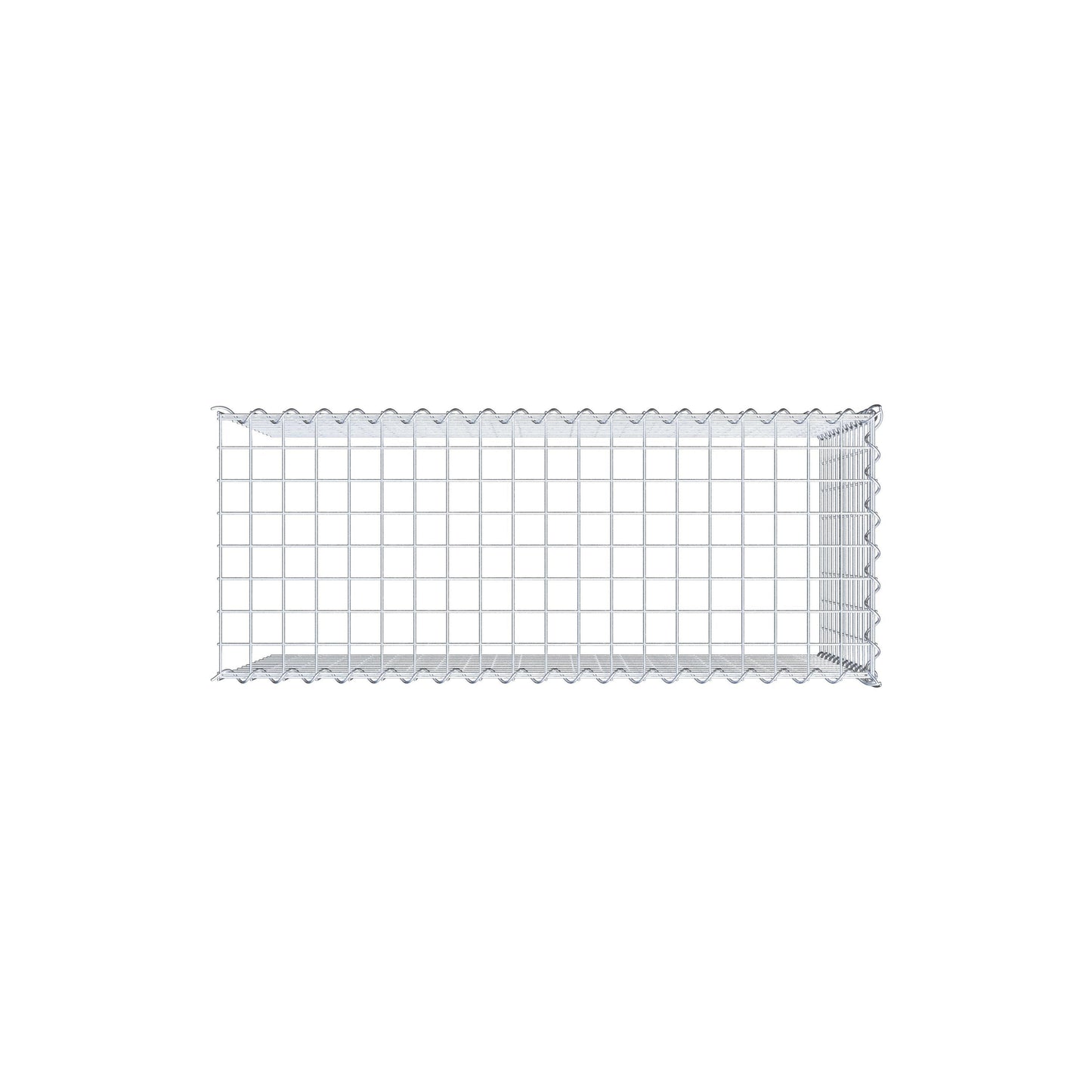 Gabião Tipo 4 100 cm x 60 cm x 40 cm (C x A x P), malhagem 5 cm x 5 cm, espiral
