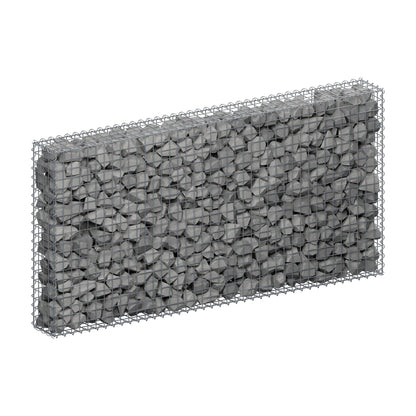 Gabião 200 cm x 100 cm x 20 cm (C x A x P), malhagem 5 cm x 5 cm, espiral