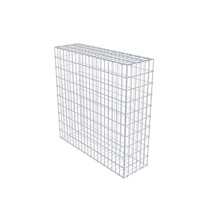 Gabione 100 cm x 100 cm x 30 cm (L x H x T), Maschenweite 5 x 10 cm, Spiralring