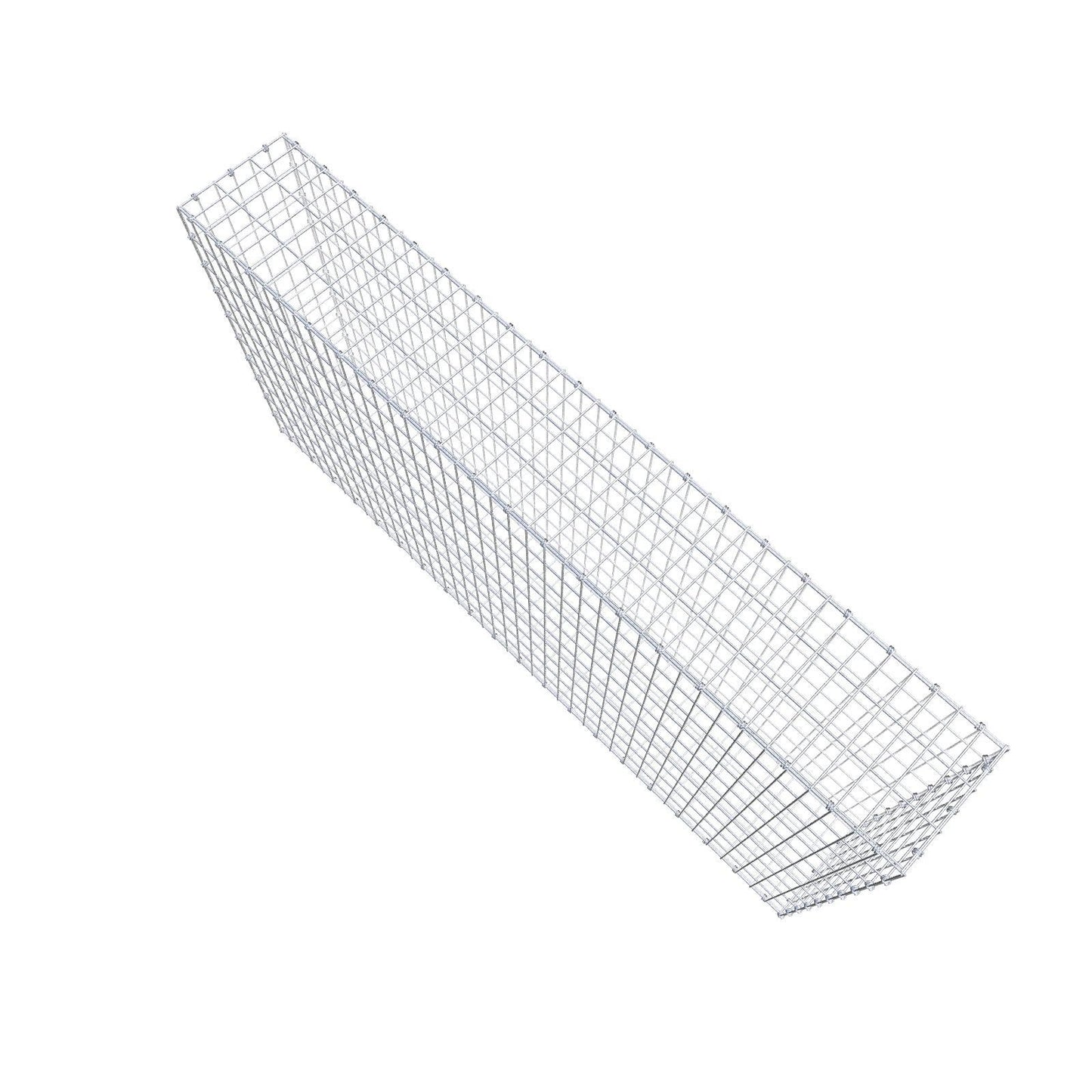 Gabião 200 cm x 100 cm x 30 cm (C x A x P), malhagem 5 x 10 cm, anel espiral
