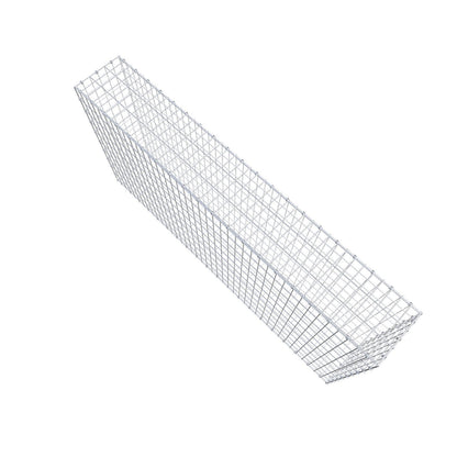 Gabião 200 cm x 100 cm x 30 cm (C x A x P), malhagem 5 x 10 cm, anel espiral