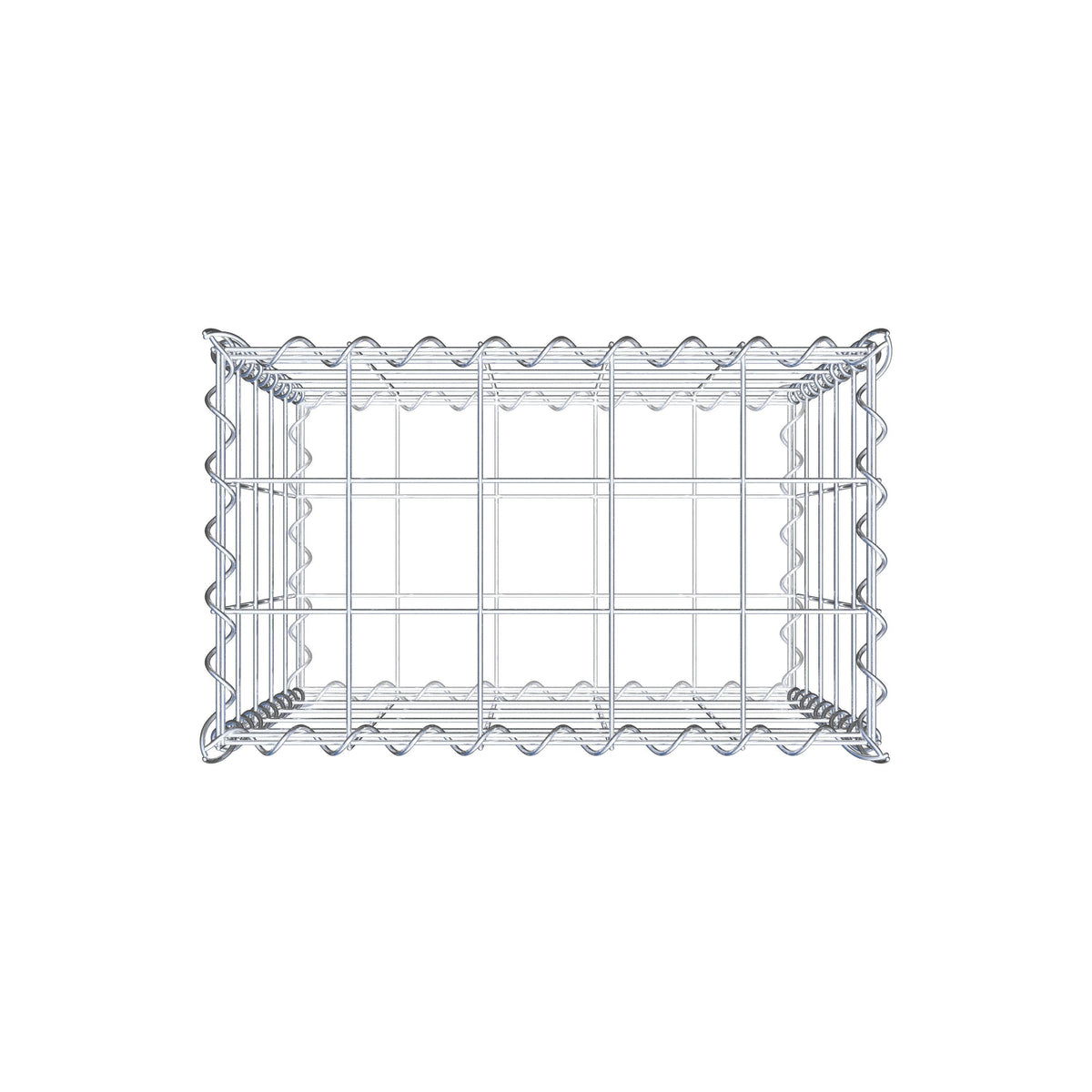 Gabione 50 cm x 50 cm x 30 cm (L x H x T), Maschenweite 10 cm x 10 cm, Spirale
