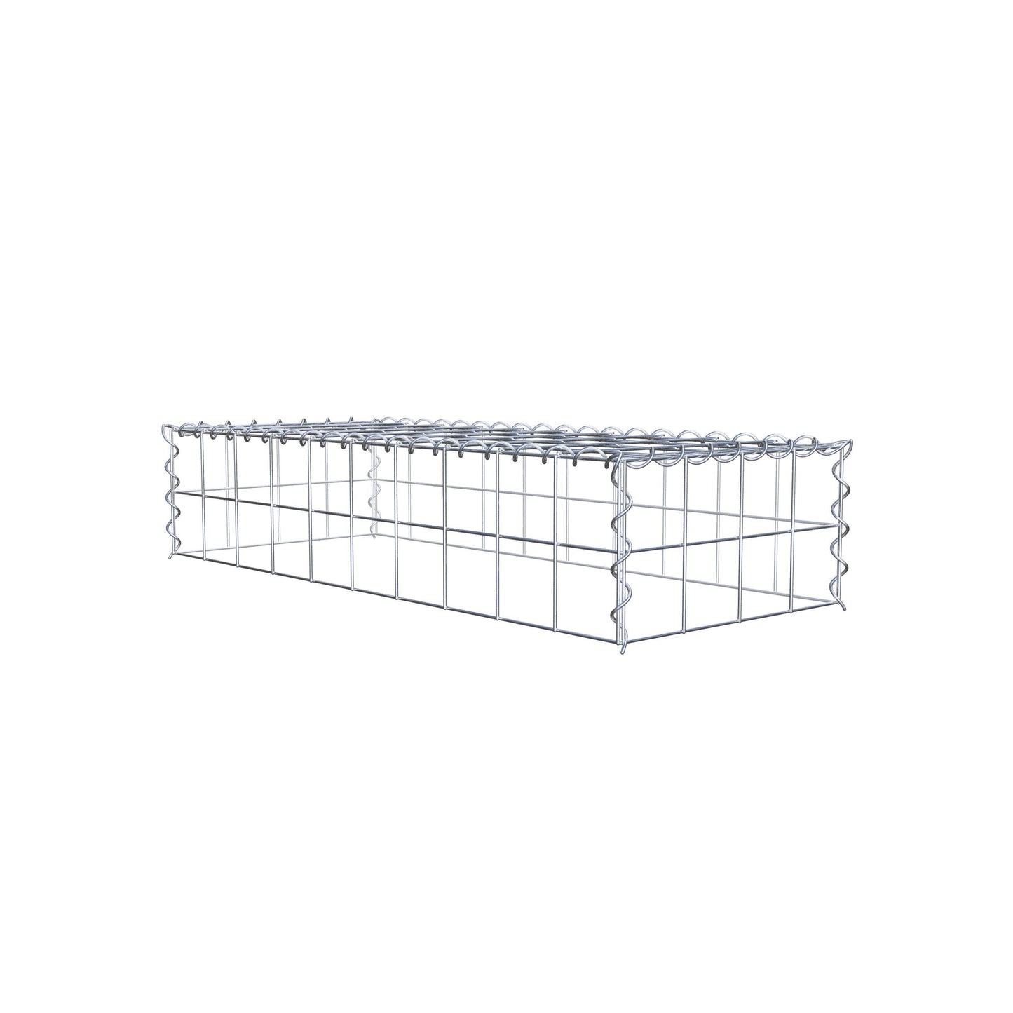 Extra gabion typ 3 100 cm x 20 cm x 40 cm (L x H x D), maskstorlek 10 cm x 10 cm, spiral