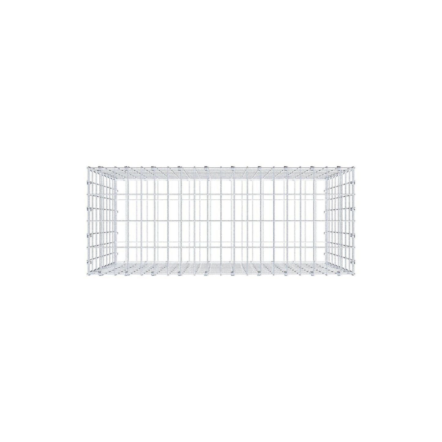 Gabion 100 cm x 80 cm x 40 cm (L x H x P), mailles 5 x 10 cm, anneau en spirale