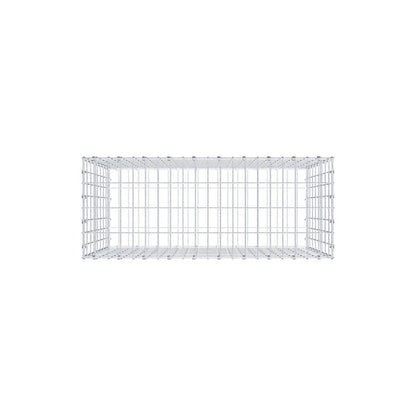 Gabion 100 cm x 80 cm x 40 cm (L x H x P), mailles 5 x 10 cm, anneau en spirale