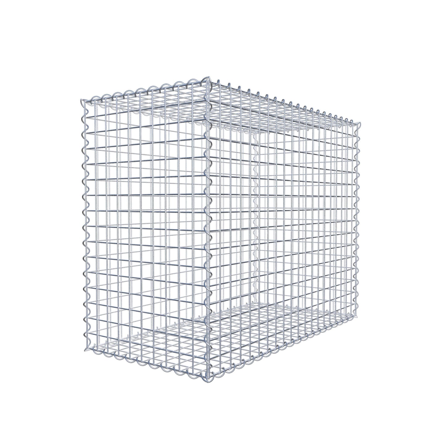 Gavión 100 cm x 80 cm x 50 cm (L x A x P), luz de malla 5 cm x 5 cm, en espiral