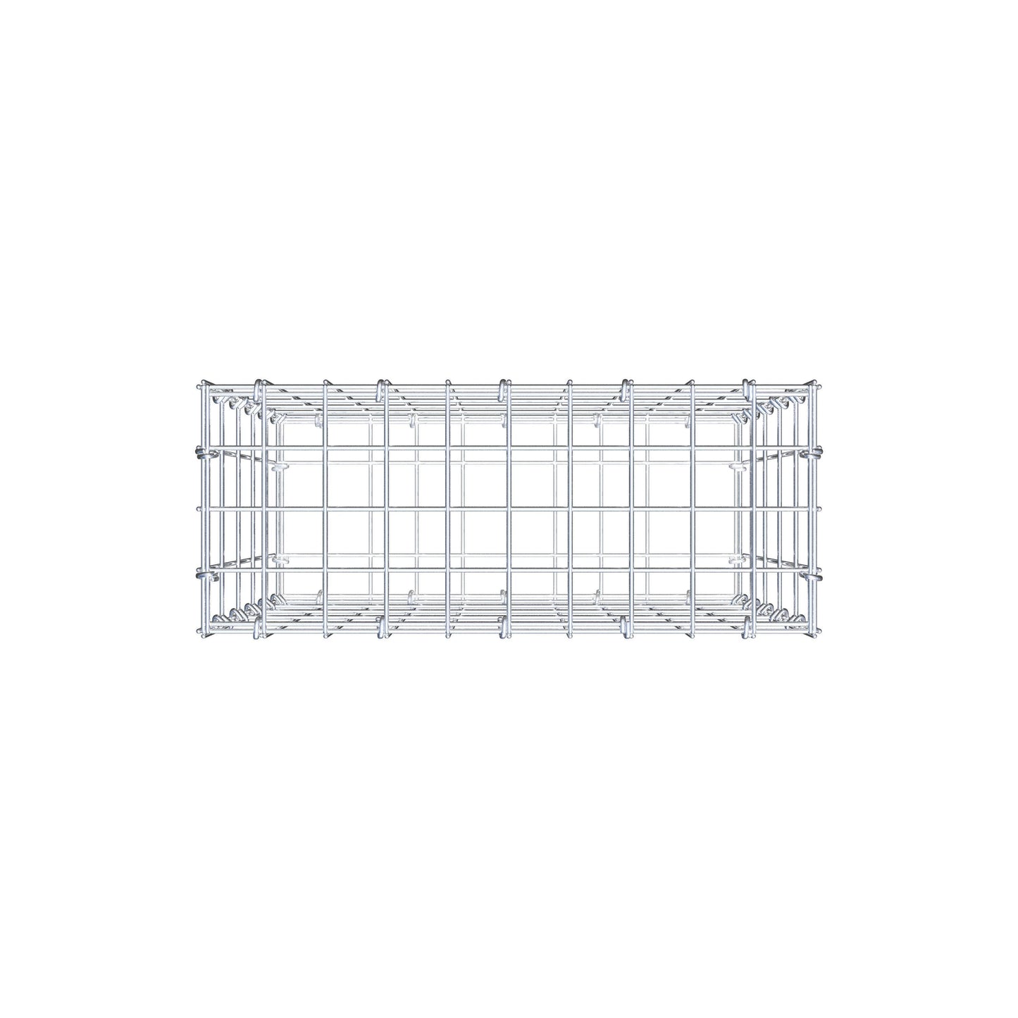 Gabion 50 cm x 50 cm x 20 cm (L x H x P), mailles 5 cm x 10 cm, anneau en C