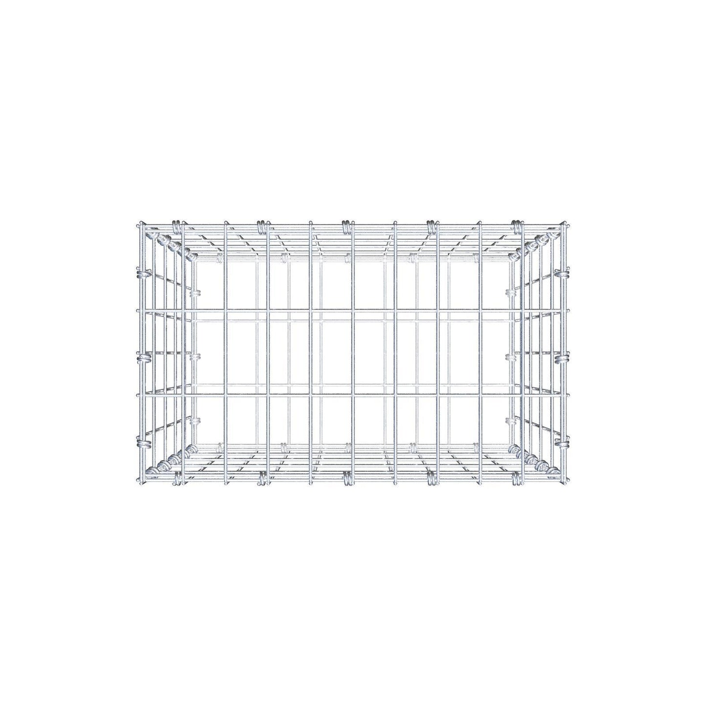 Gabião 50 cm x 50 cm x 30 cm (C x A x P), malhagem 5 x 10 cm, anel espiral