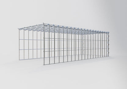 Opvokset gabion type 4 100 cm x 30 cm x 40 cm (L x H x D), maskestørrelse 5 cm x 10 cm, spiral