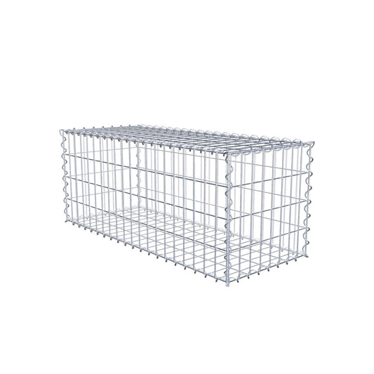 Gabião 100 cm x 40 cm x 40 cm (C x A x P), malhagem 5 cm x 10 cm, espiral