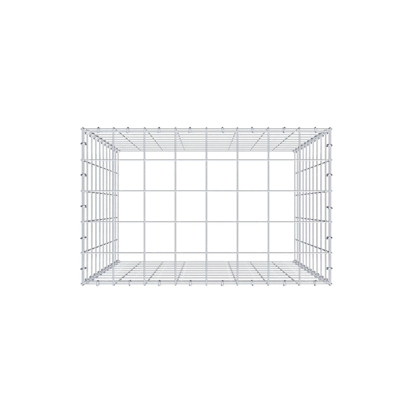 Gabbione aggiuntivo di tipo 3 100 cm x 80 cm x 50 cm (L x H x P), maglia 10 cm x 10 cm, anello a C