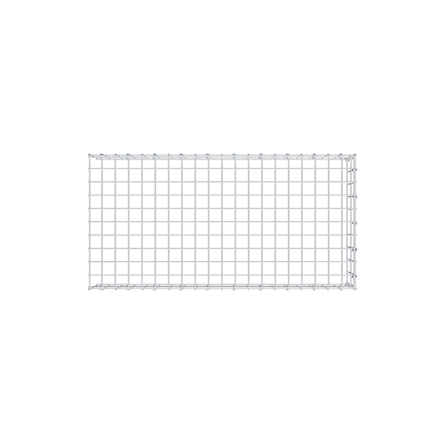 Gabbione aggiuntivo tipo 4 100 cm x 20 cm x 50 cm (L x H x P), maglia 5 cm x 10 cm, anello a C