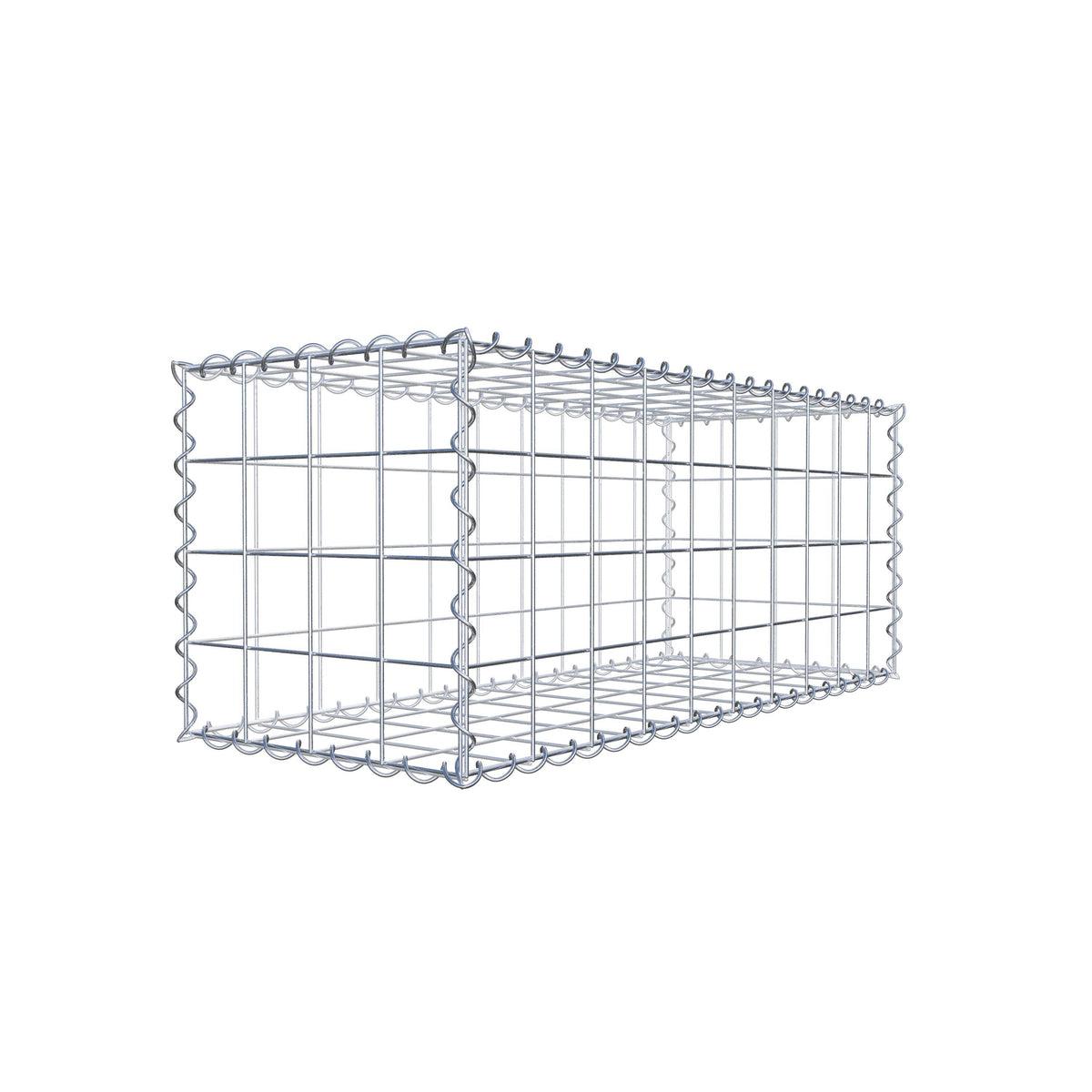 Gabião 100 cm x 40 cm x 40 cm (C x A x P), malhagem 10 cm x 10 cm, espiral