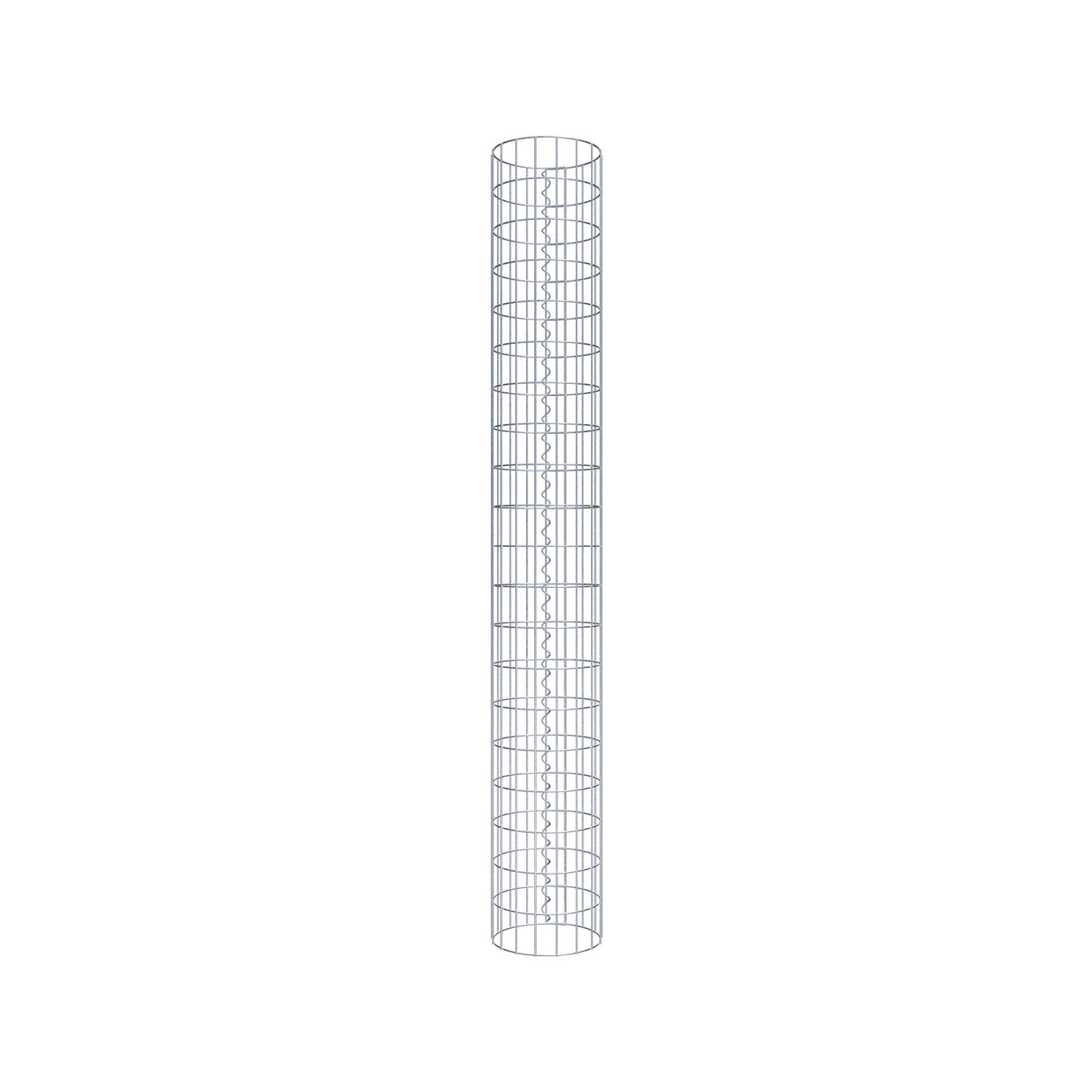 Colonna gabbionata rotonda 27 cm di diametro, 200 cm di altezza, maglia 5 cm x 10 cm