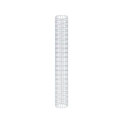 Colonna gabbionata rotonda 27 cm di diametro, 200 cm di altezza, maglia 5 cm x 10 cm