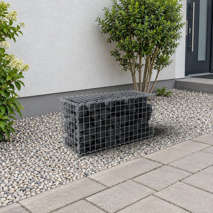 Gabion 80 cm x 40 cm x 30 cm (L x H x P), mailles 5 cm x 5 cm, spirale