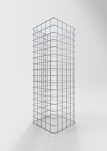 Schanskorfzuil hoekig 27 cm x 27 cm, 80 cm hoog, MW 5 cm x 5 cm