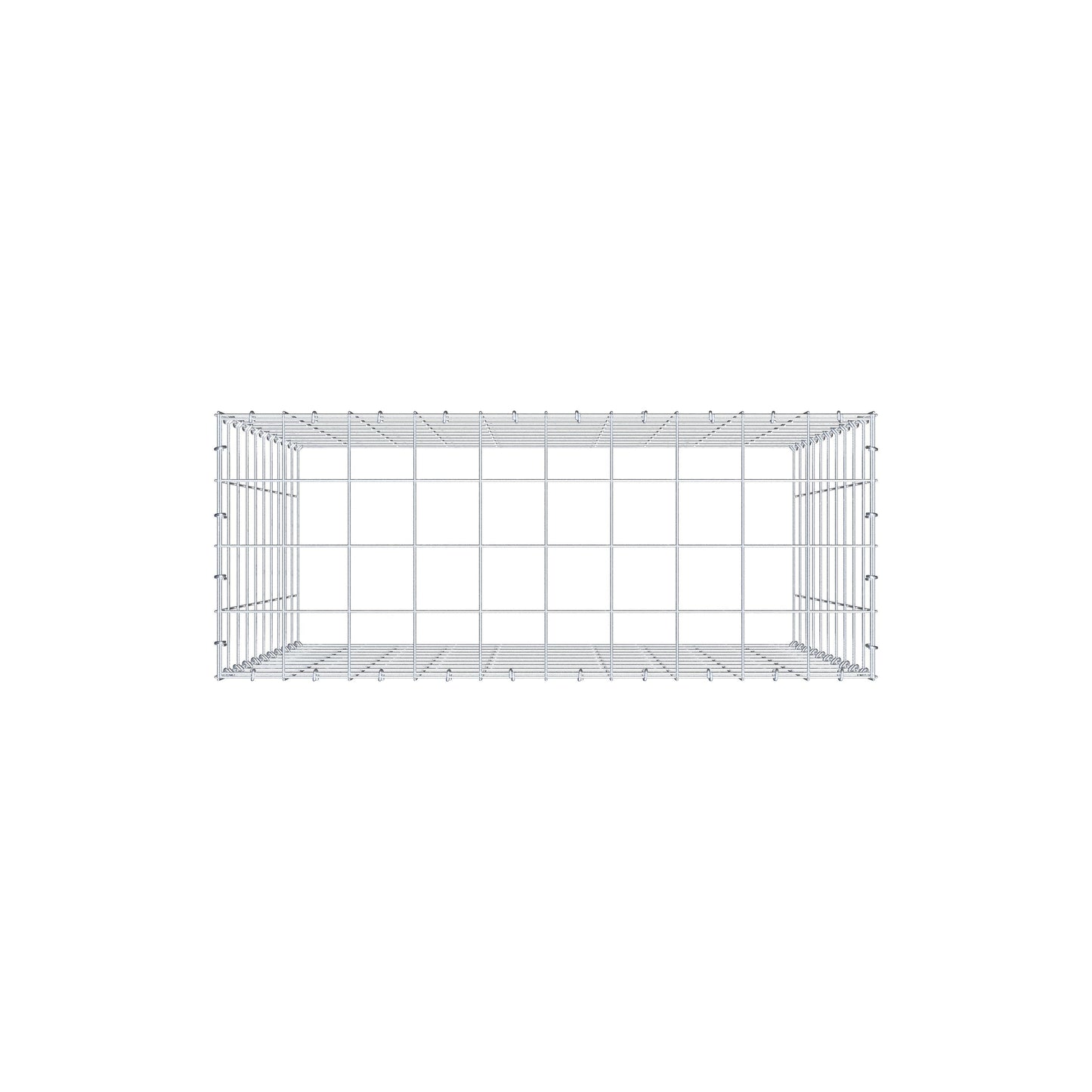 Anbaugabione Typ 3 100 cm x 100 cm x 40 cm (L x H x T), Maschenweite 10 cm x 10 cm, C-Ring