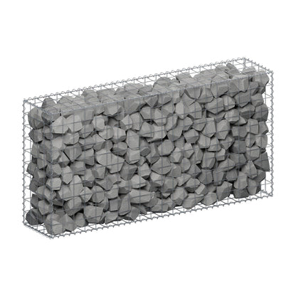 Gabião 200 cm x 100 cm x 40 cm (C x A x P), malhagem 10 cm x 10 cm, espiral