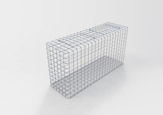 Gavión galvanizado en caliente 102 cm x 52 cm x 32 cm, malla 5 cm x 5 cm, totalmente soldado