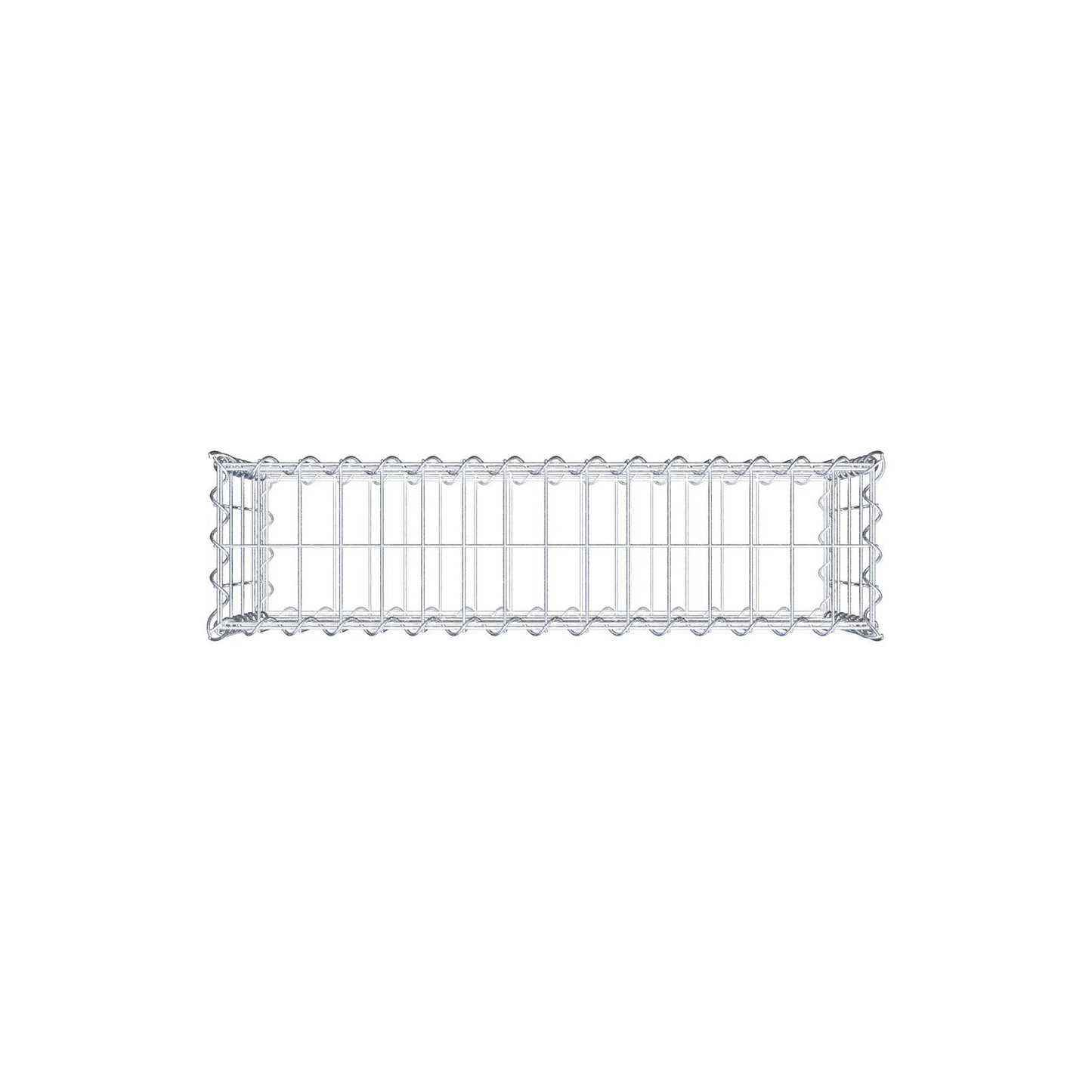 Gabião 80 cm x 40 cm x 20 cm (C x A x P), malhagem 5 cm x 10 cm, espiral