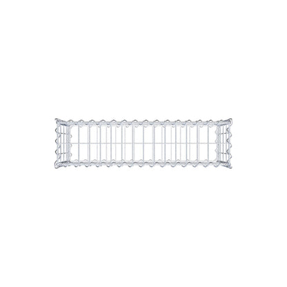 Gabião 80 cm x 40 cm x 20 cm (C x A x P), malhagem 5 cm x 10 cm, espiral
