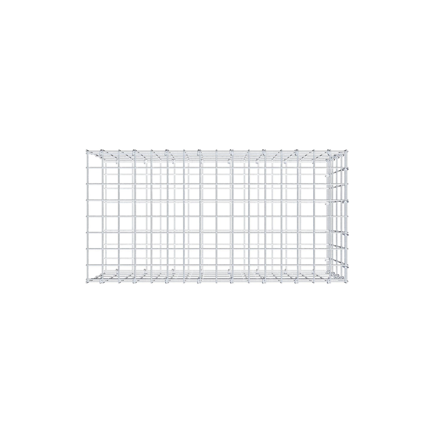 Gabião tipo 2 80 cm x 40 cm x 40 cm, malhagem 5 cm x 10 cm, anel C