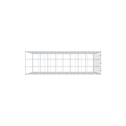 Monteret gabion type 2 100 cm x 70 cm x 30 cm (L x H x D), maskestørrelse 10 cm x 10 cm, C-ring