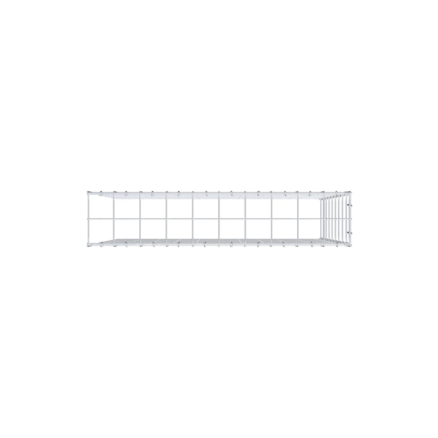 Monteret gabion type 4 100 cm x 90 cm x 20 cm (L x H x D), maskestørrelse 10 cm x 10 cm, C-ring