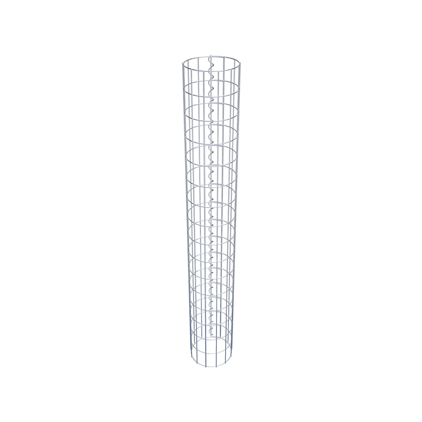 Colonna gabbionata rotonda 22 cm di diametro, 160 cm di altezza, maglia 5 cm x 10 cm