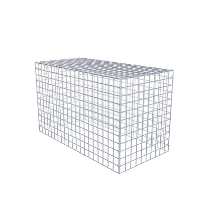 Gabbione aggiuntivo di tipo 3 100 cm x 60 cm x 50 cm (L x H x P), maglia 5 cm x 5 cm, anello a C