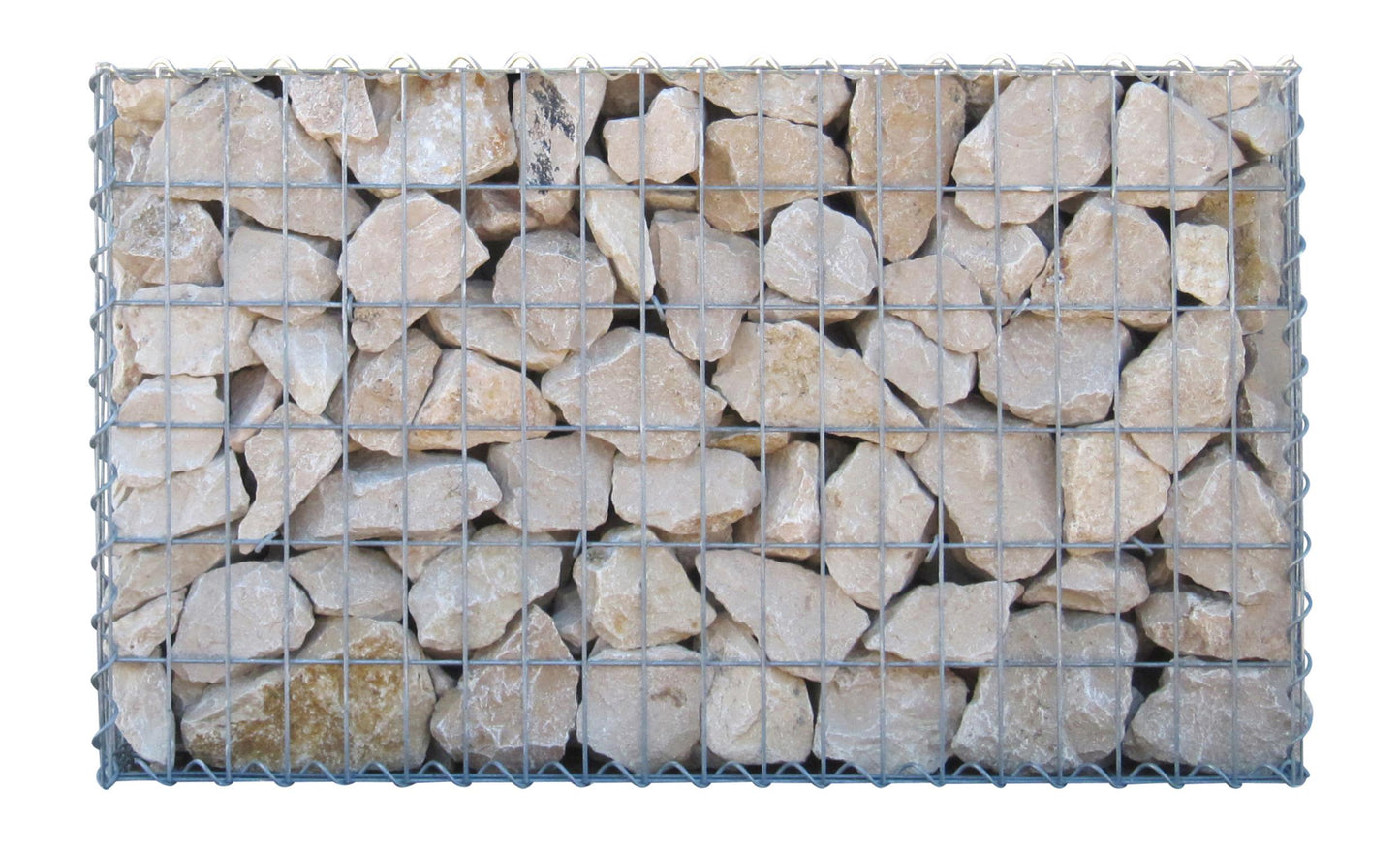 Gabião 100 cm x 60 cm x 30 cm (C x A x P), malhagem 5 cm x 10 cm, espiral