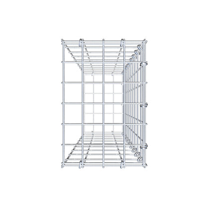 Anbaugabione Typ 2 100 cm x 20 cm x 30 cm, Maschenweite 5 cm x 10 cm, C-Ring