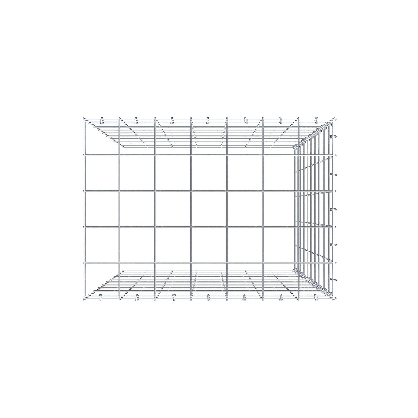 Gabião Tipo 4 100 cm x 70 cm x 50 cm (C x A x P), malhagem 10 cm x 10 cm, anel C